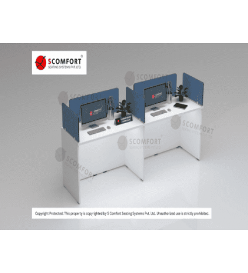 Scomfort SC-WRT15 2-Seater Workstation with Fabric or Glass